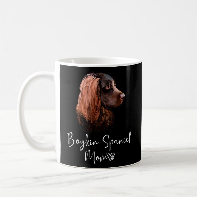 Boykin Spaniel Mama Niedlich Welpe Dog Eigentümer  Kaffeetasse (Links)