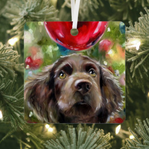 Boykin Spaniel Puppy Ornement Noël "Souhait"