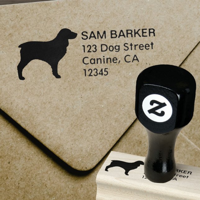 Boykin Spaniel Silhouette Rücksendeadresse Gummistempel (Von Creator hochgeladen)