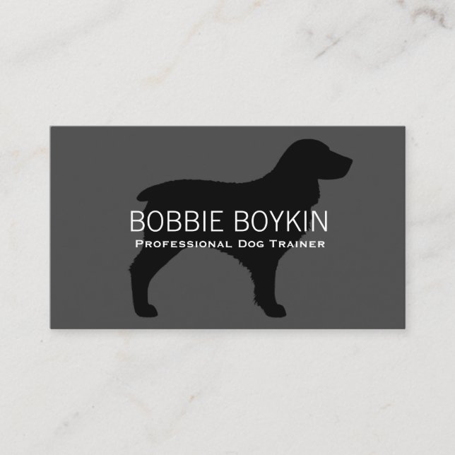 Boykin Spaniel Silhouette Visitenkarte (Vorderseite)