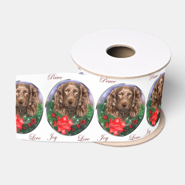 Boykin Spaniel Weihnachten Ripsband (Spule)