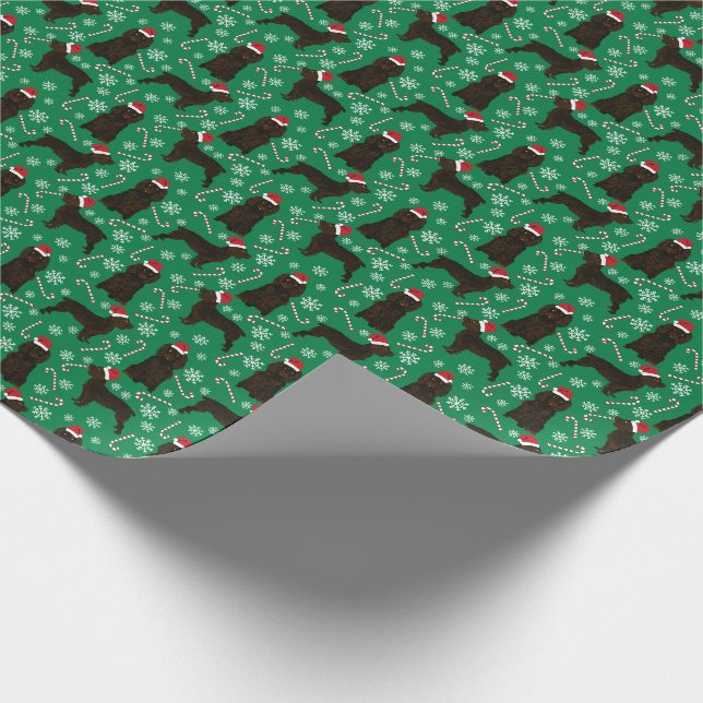Boykin Spanier Hund Weihnachtsfeiertag Geschenkpapier (Ecke)