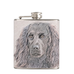 Boykin Spanische Malerei - Niedliche Hundekunst Flachmann