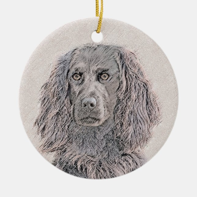Boykin Spanischmalerei - Niedliche Original Dog Ar Keramik Ornament (Vorne)