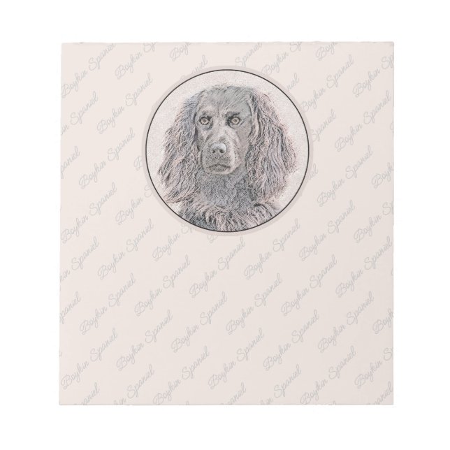 Boykin Spanischmalerei - Niedliche Original Dog Ar Notizblock (Vorderseite)