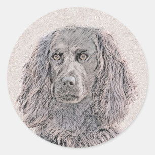 Boykin Spanischmalerei - Niedliche Original Dog Ar Runder Aufkleber