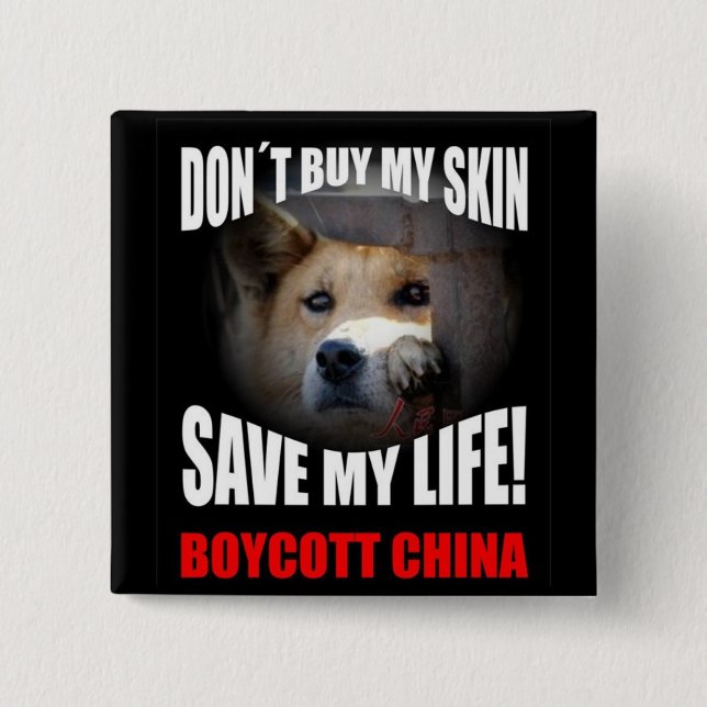 Boykott-China Button (Vorderseite)
