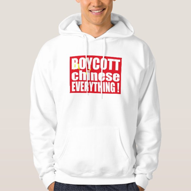 BOYKOTT-Chinese ALLES - freies Tibet! Hoodie (Vorderseite)