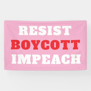 Boykott-Impeachment-Widerstand leisten Banner