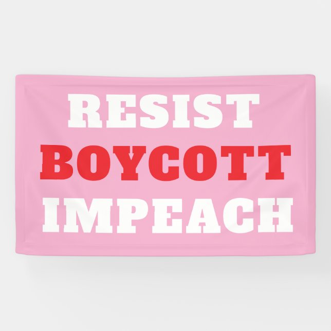 Boykott-Impeachment-Widerstand leisten  Banner (Horizontal)