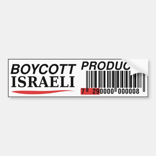 Boykott-israelischer Produkt-Autoaufkleber Autoaufkleber (Vorne)