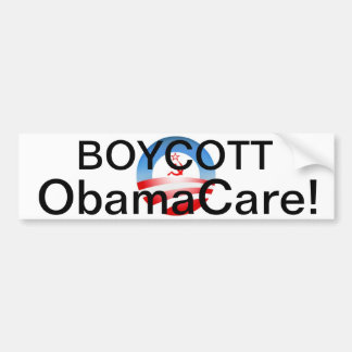 Boykott Obamacare! Autoaufkleber