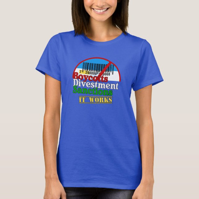 Boykotts Veräußerungssanktionen israelischer Produ T-Shirt (Vorderseite)