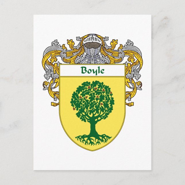 Boyle Coat of Arms (Mantled) Postkarte (Vorderseite)