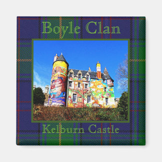 Boyle Scottish Clans Kelburn Castle Foto Tartan Magnet