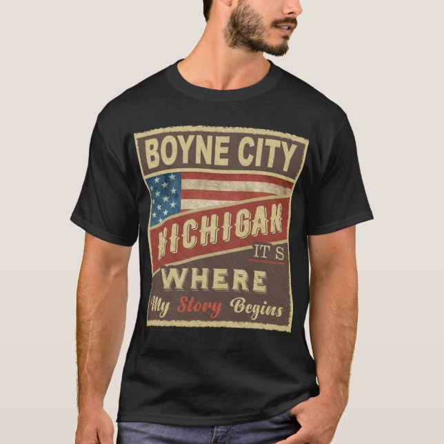 BOYNE CITY, MI, dort beginnt meine Geschichte T-Shirt (Vorderseite)