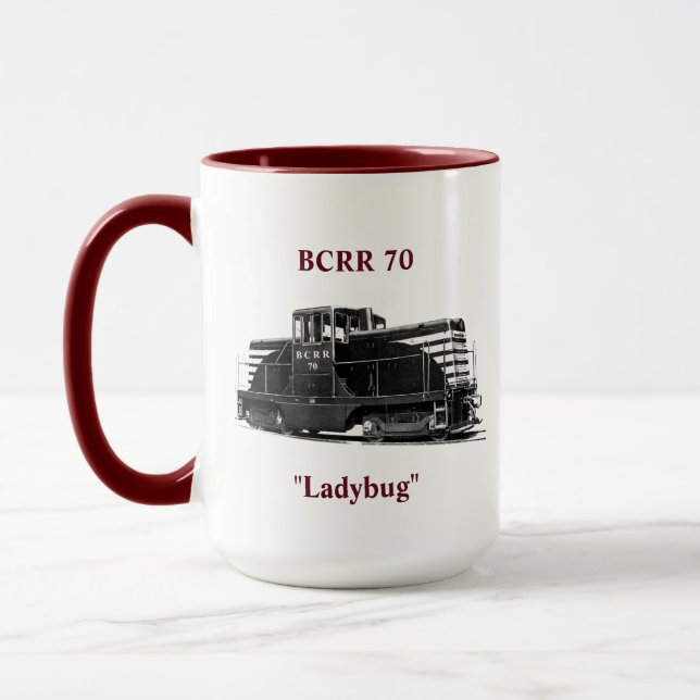 Boyne Stadt-Tasse - dunklere kastanienbraune Farbe Tasse (Links)