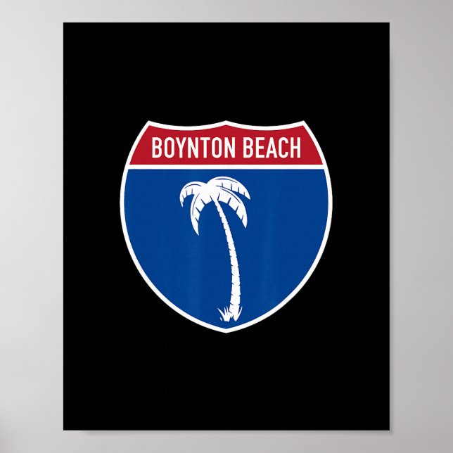 Boynton Beach Florida Interstate Highway Urlaub  Poster (Vorne)