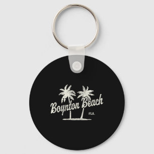 Boynton Beach Florida Vintag 70er Palm Trees Graph Schlüsselanhänger