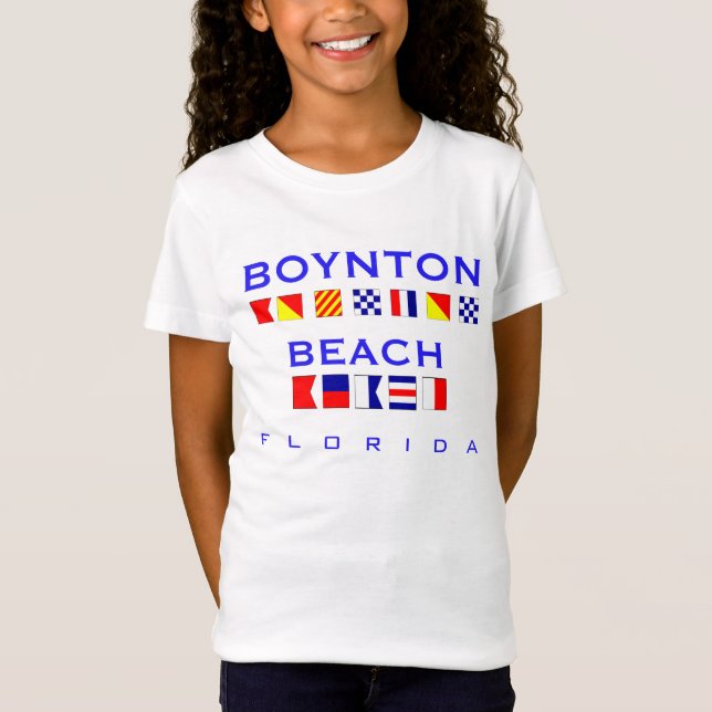 Boynton Strand, FL - Seeflaggen-Rechtschreibung T-Shirt (Vorderseite)