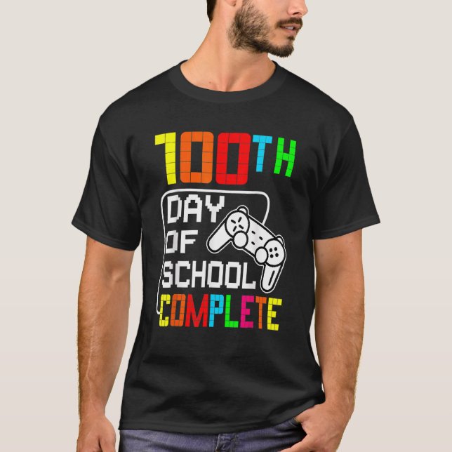 Boys 100th Day Of School Complete Video Game Stude T-Shirt (Vorderseite)