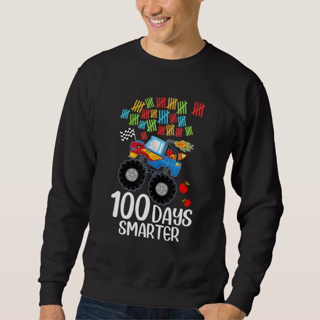 Boys 100th Day Of School Shirt Monster Truck 100 S (Vorderseite)