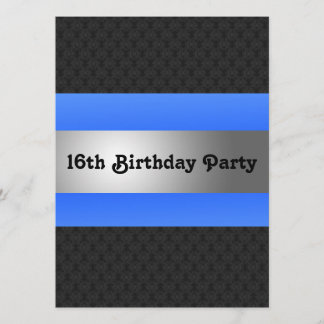 Boys 16. Geburtstagsparty Einladung