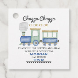Boy's 2. Geburtstag Blue Train Chugga Choo Geschenkanhänger