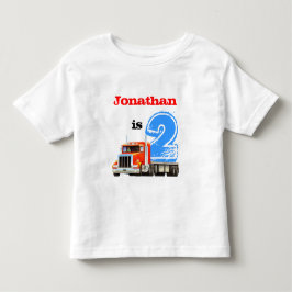 Boys 2. Geburtstag Red Truck Kleinkind T-shirt