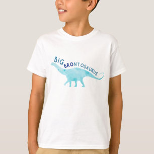 Boys Aquamarin Blue Big Brother Dinosaurier Geschw T-Shirt