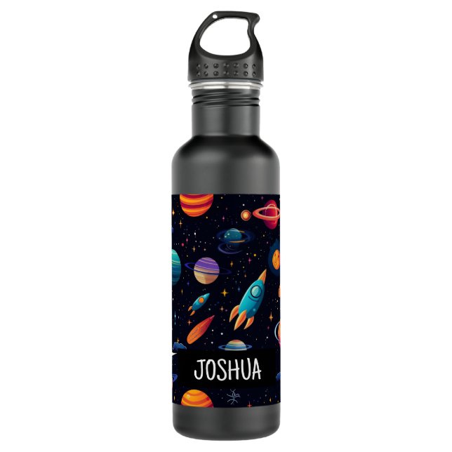 Boys Außenraumrakete Wasserflasche Edelstahlflasche (Vorderseite)