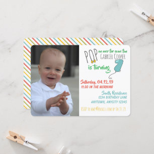 Boys Balloon 1st Birthday Invitation - Téléchargea