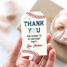 Boys Baseball Geburtstag Danke Geschenkanhänger
