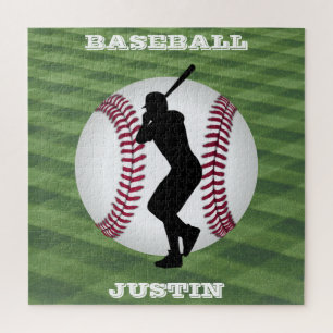 Boys Baseball Puzzle mit seinem Namen!