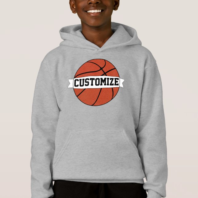 Boys Basketball Custom Team Player Name & Nummer Hoodie (Vorderseite)