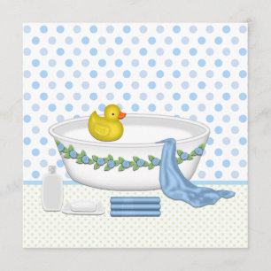 Boys Bath Time Baby Dusche Einladung