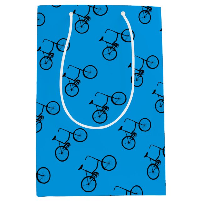 Boys Bike Pattern  Mittlere Geschenktüte (Vorderseite)