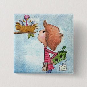 Boy's Birdhouse Gift-Zuhause Tweete Zuhause Button