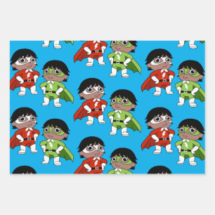 Boys Birthday Action Hero Geschenkpapier Set