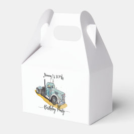 Boys Birthday Party Blue Semi Truck Geschenkschachtel