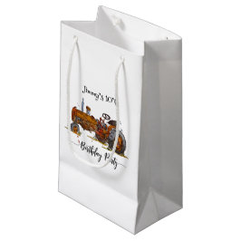 Boys birthday party with antique tractor design kleine geschenktüte