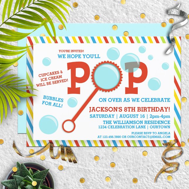 Boy's Blase Party Geburtstagseinladung Einladung (Von Creator hochgeladen)