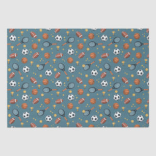 Boys Blue Sports Football Kinder Moderne Geburtsta Seidenpapier