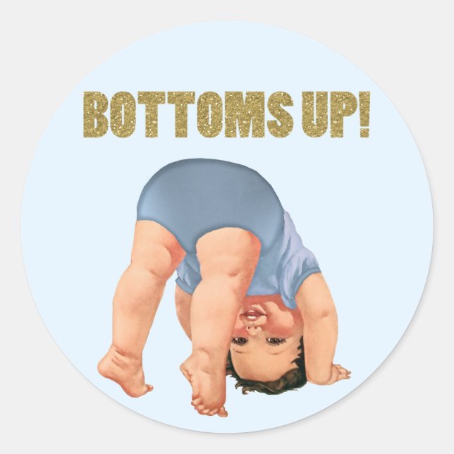 Boys Boys Boys Up Kinderdusche Runder Aufkleber (Vorderseite)