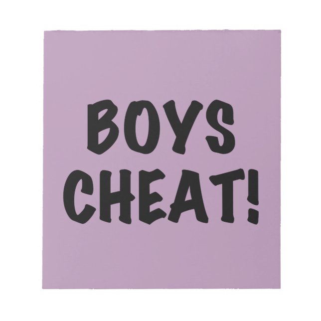Boys Cheat Notizblock (Vorderseite)