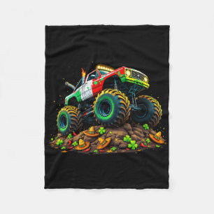 Boys Cinco De Mayo Kleinkind Lucky Monster Truck Fleecedecke