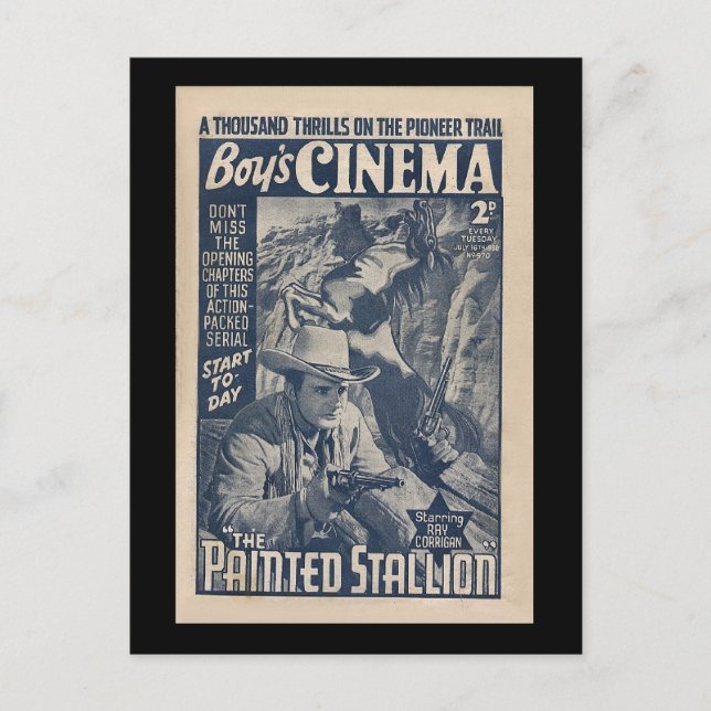 Boys Cinema 1938 - Der gestrichene Hengst Postkarte (Vorderseite)
