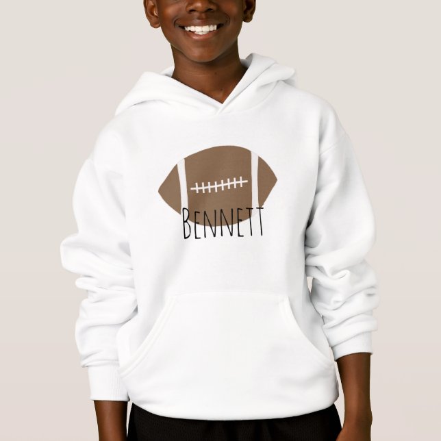 Boys Classic Simple Football Hoodie (Vorderseite)