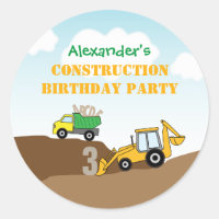 Boy's Construction Digger Dump TruckBirthday Party