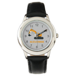 Boys Construction Excavator Personalisiert Watch Armbanduhr